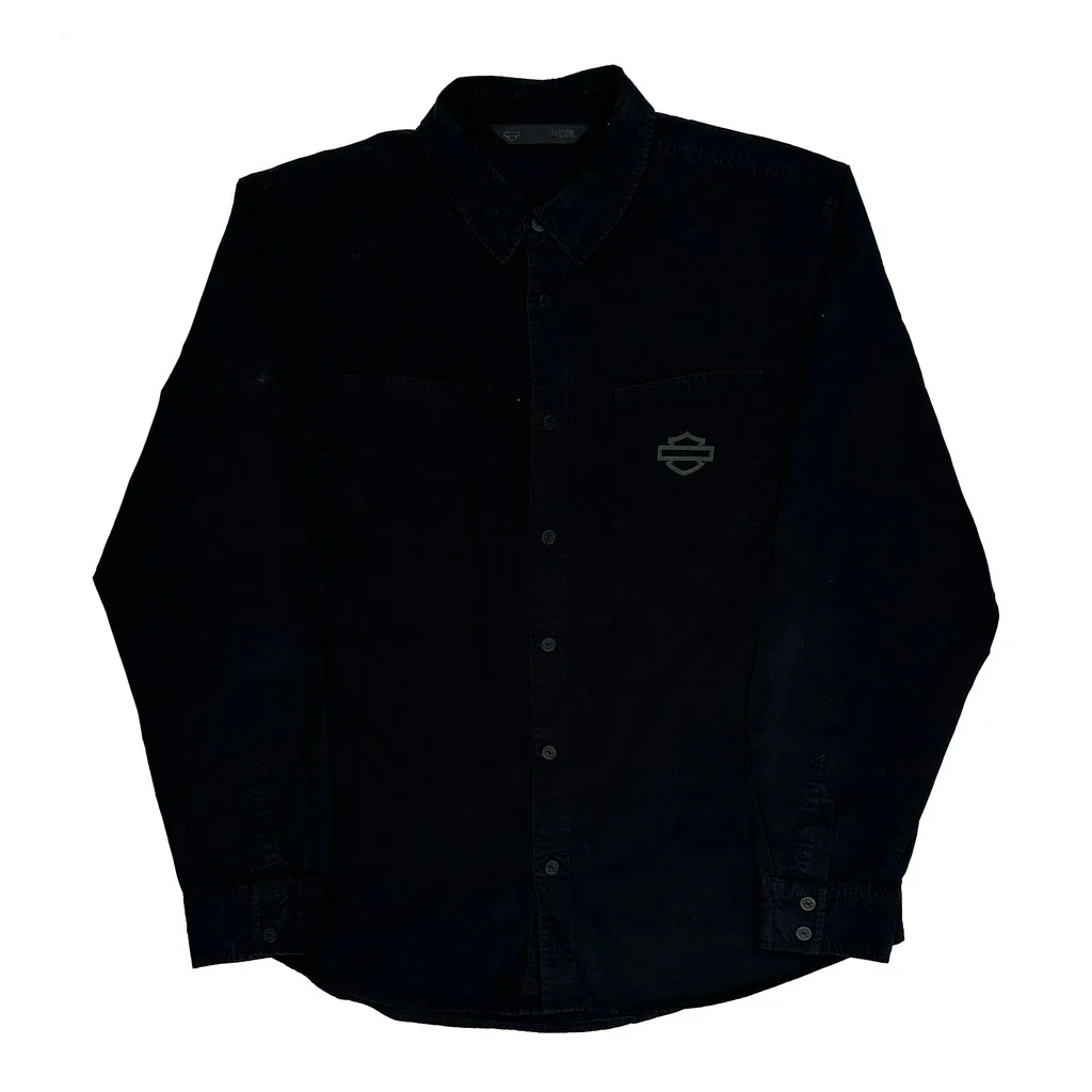 Harley Davidson Slim Shirt - XL Black Cotton