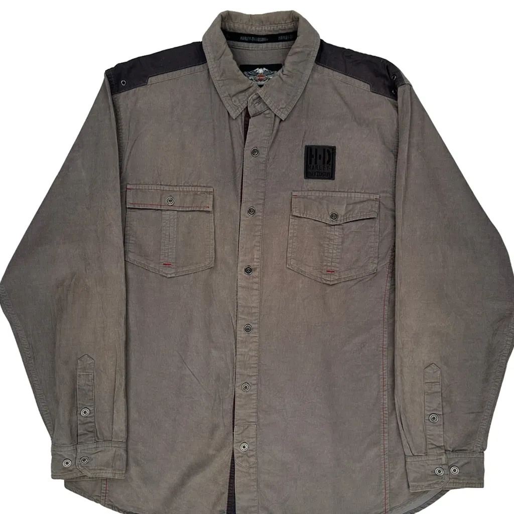Harley Davidson Shirt - XL Grey Cotton - Image 5