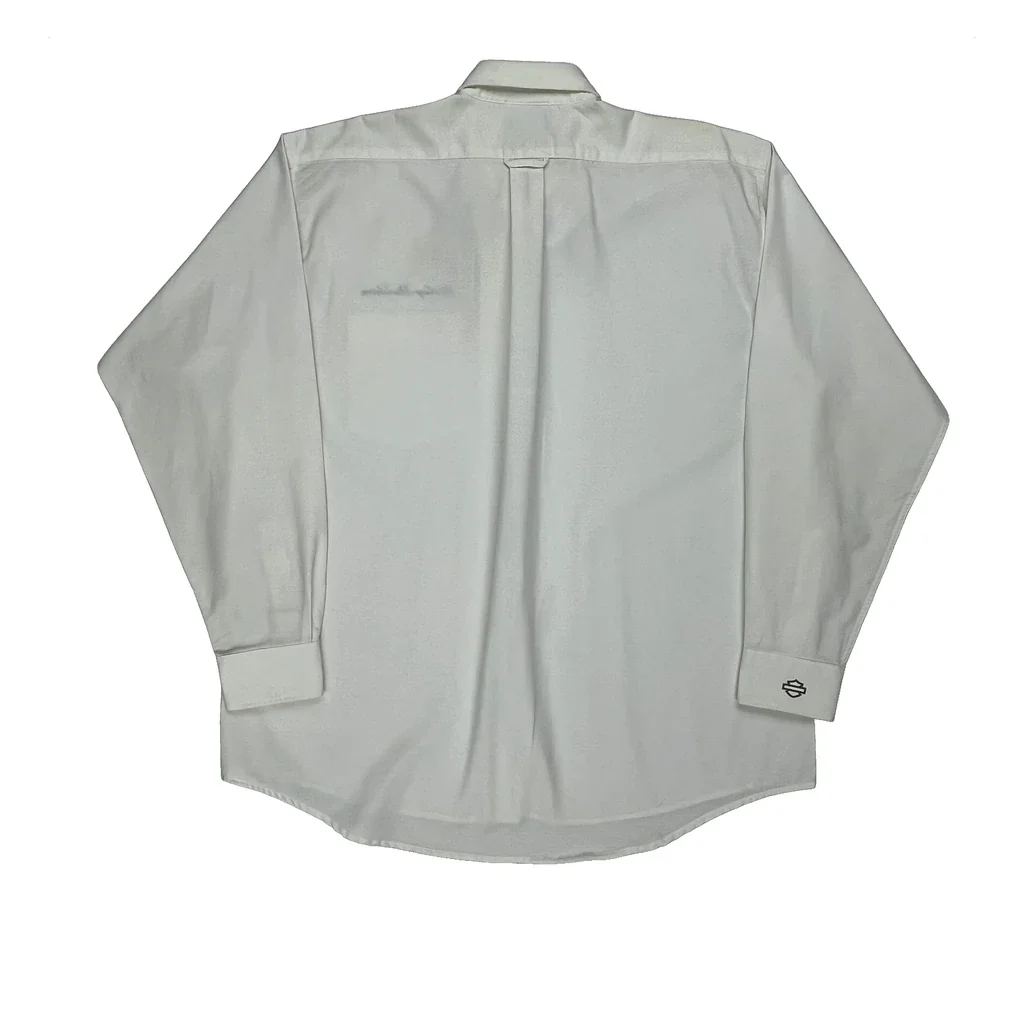 Harley Davidson Shirt - XL White Cotton Blend - Image 2