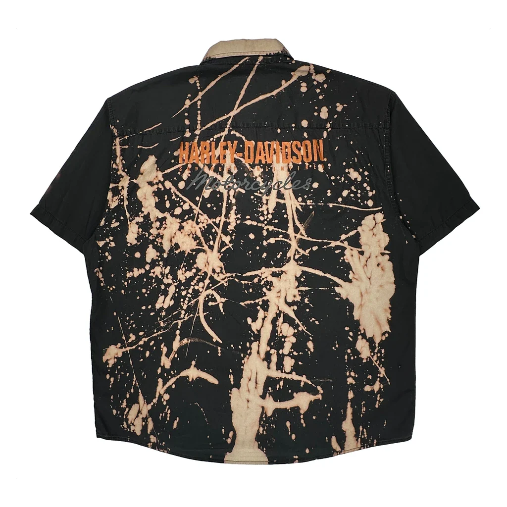 Harley Davidson Short Sleeve Shirt - XL Black Cotton - Image 2