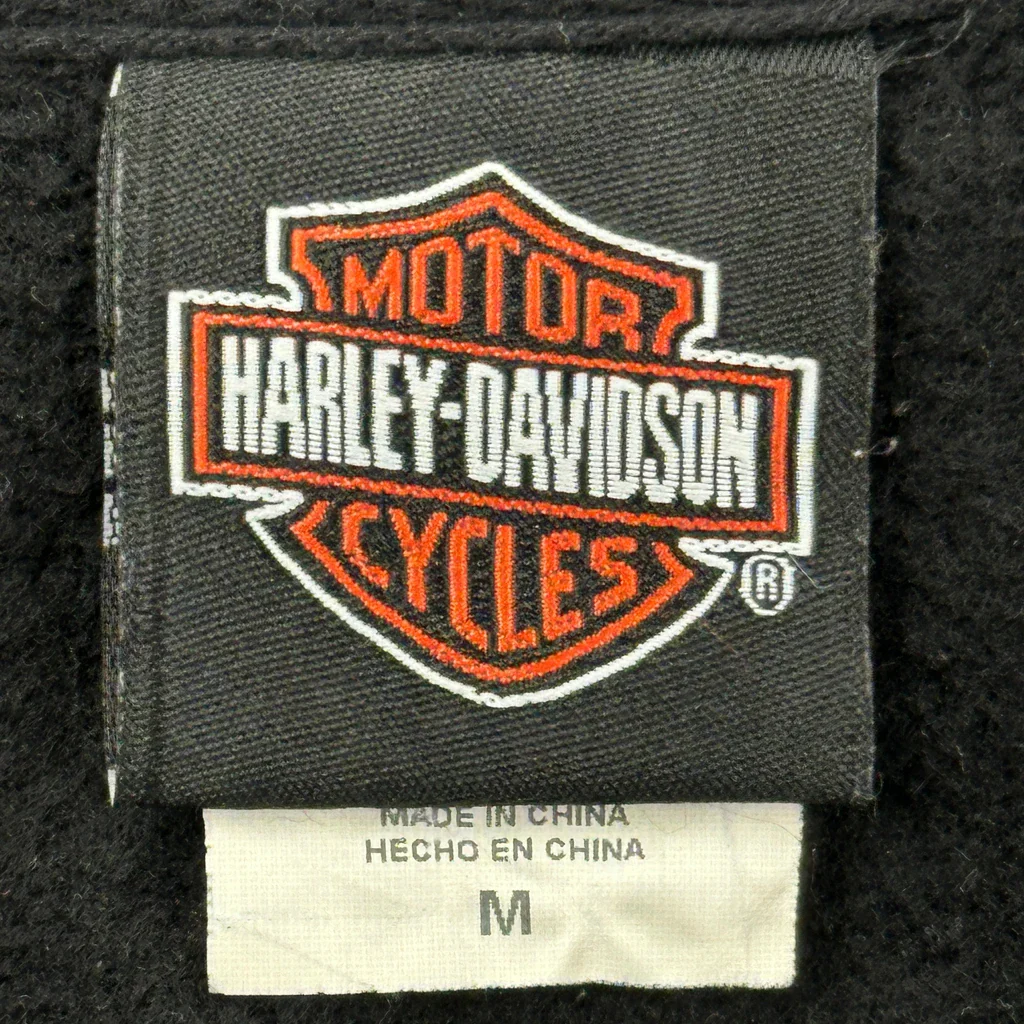 Harley Davidson Graphic Sweatshirt - Medium Black Cotton - Image 3