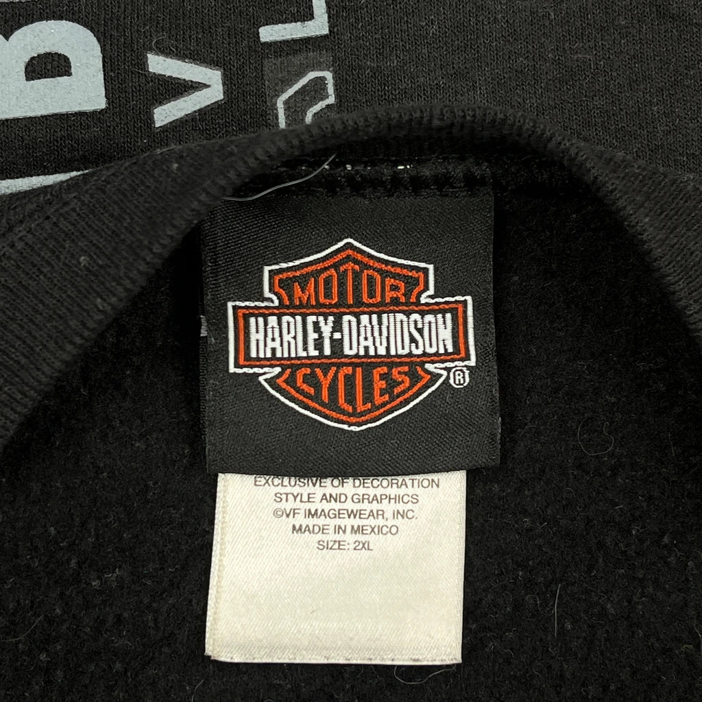 Harley Davidson Cropped Sweatshirt - 2XL Black Cotton - Image 3