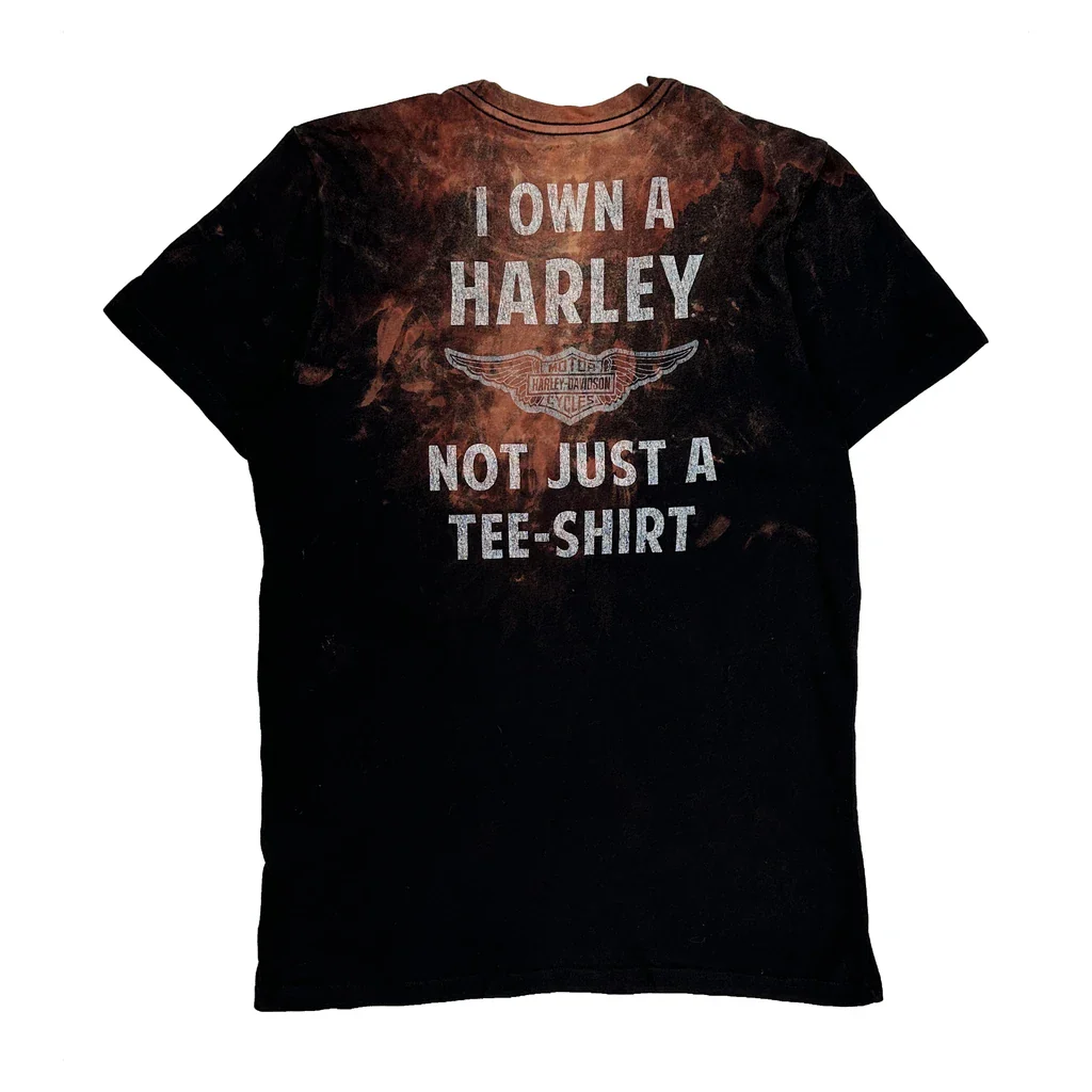 Harley Davidson T-Shirt - Large Black Cotton - Image 2