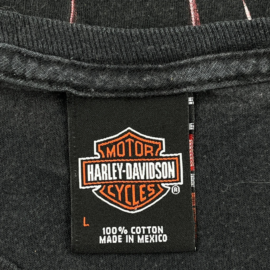 Harley Davidson Graphic T-Shirt - Large Black Cotton - Image 3