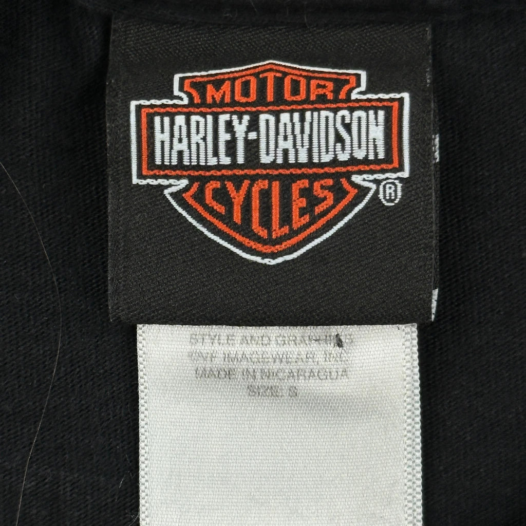 Harley Davidson Graphic T-Shirt - Small Black Cotton - Image 3