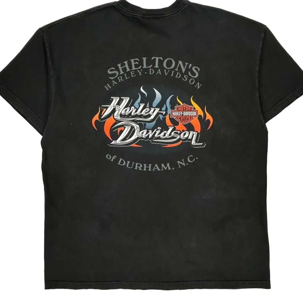 Harley Davidson Graphic T-Shirt - XL Black Cotton - Image 7