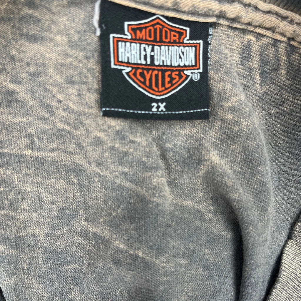 Harley Davidson Graphic T-Shirt - 2XL Brown Cotton - Image 3
