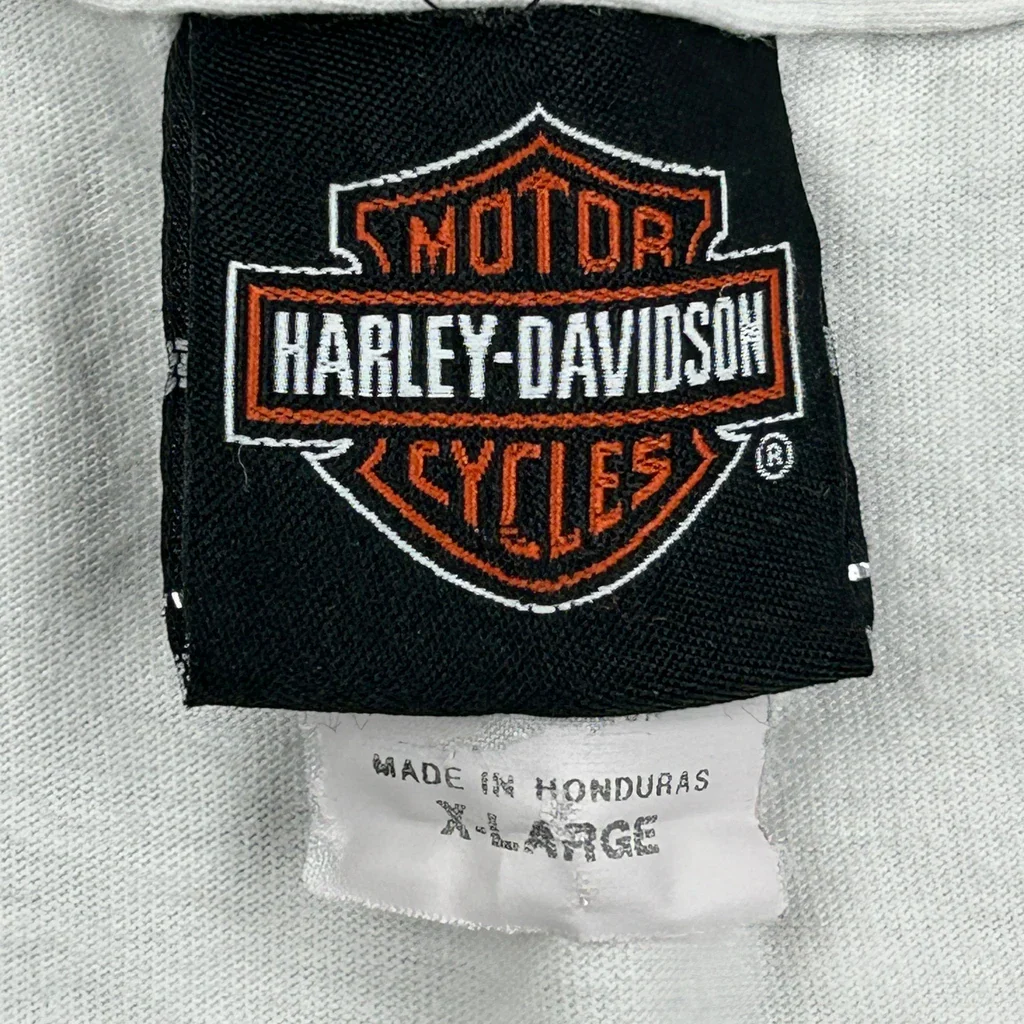 Harley Davidson Graphic T-Shirt - XL White Cotton - Image 3