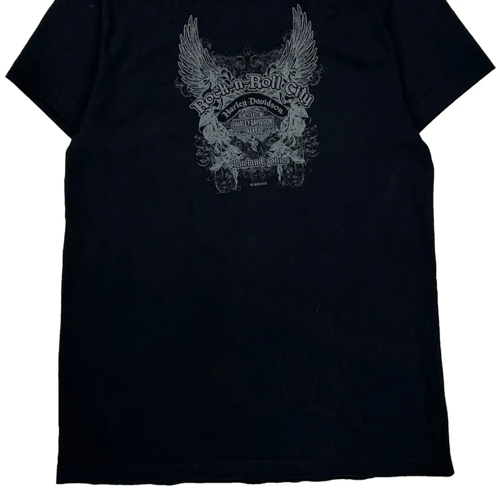 Harley Davidson Graphic T-Shirt - Large Black Cotton - Image 6
