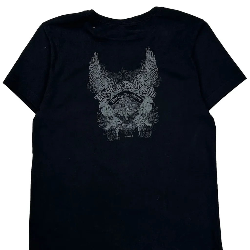 Harley Davidson Graphic T-Shirt - Large Black Cotton - Image 7