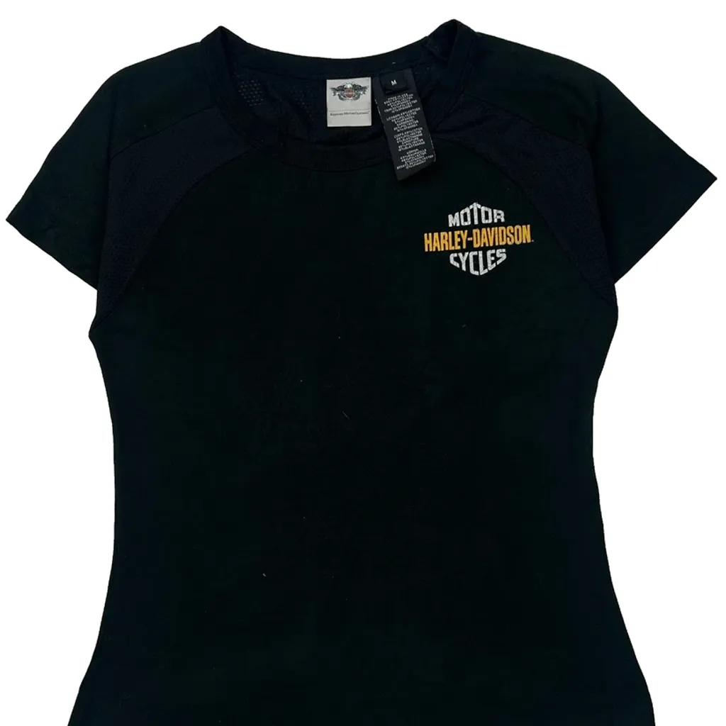 Harley Davidson T-Shirt - Medium Black Cotton Blend - Image 4