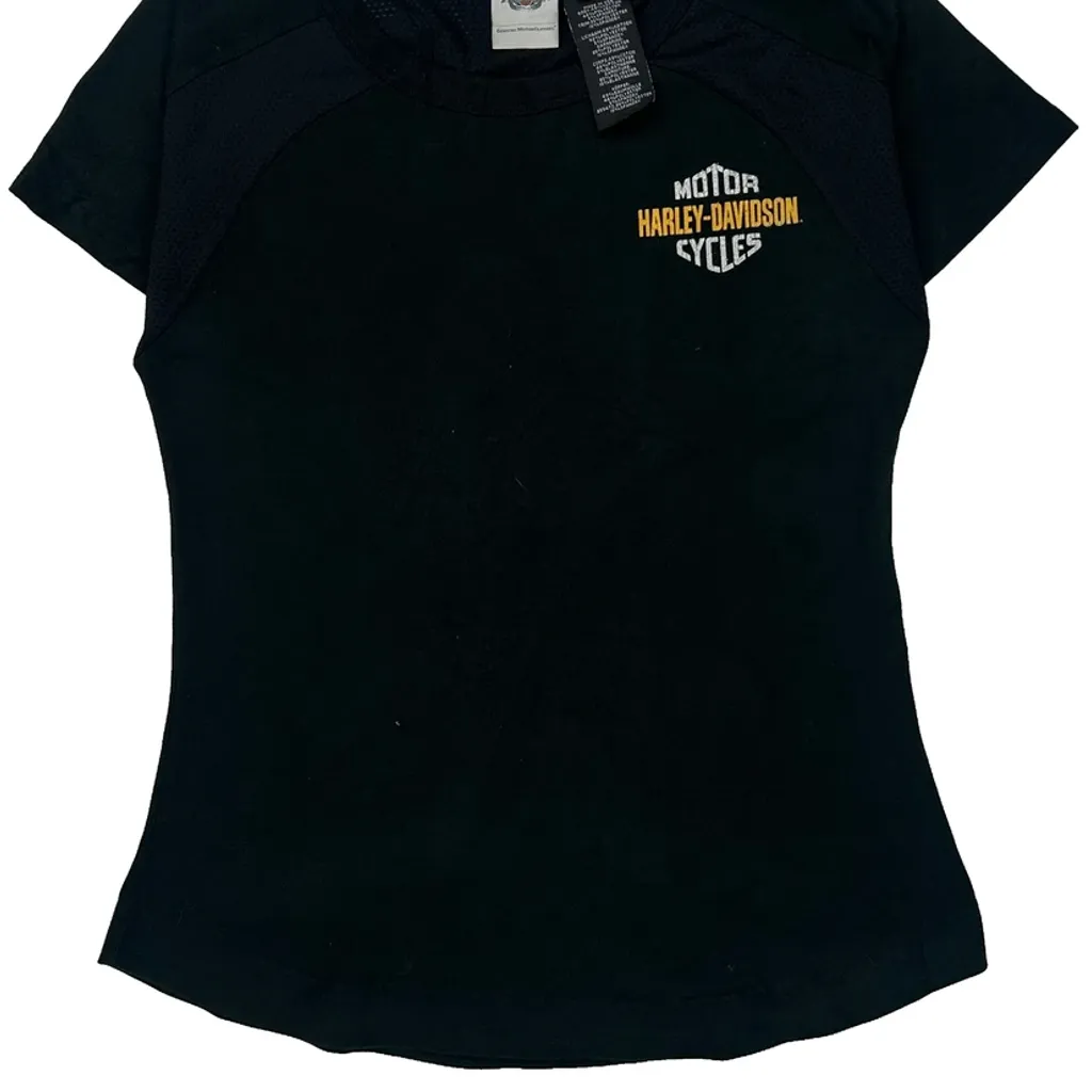 Harley Davidson T-Shirt - Medium Black Cotton Blend - Image 5