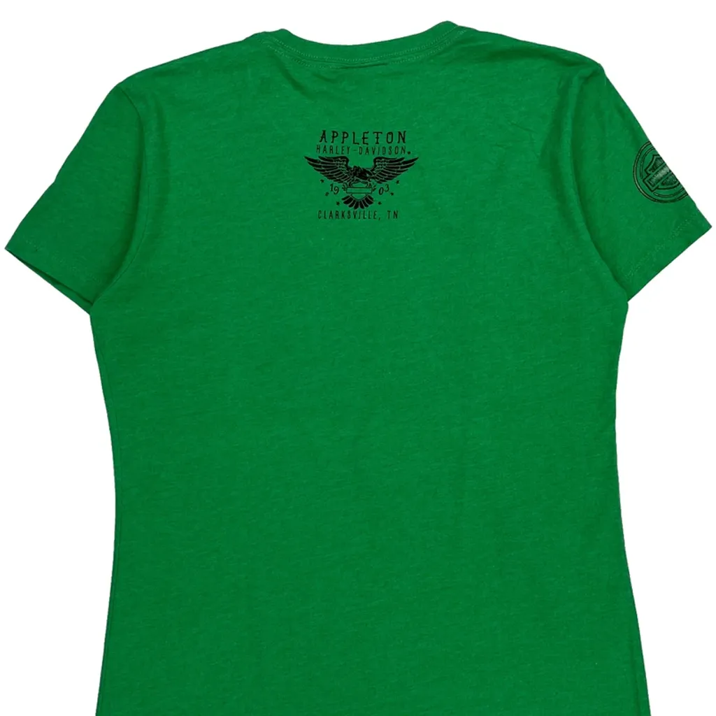 Harley Davidson Graphic T-Shirt - XL Green Cotton - Image 7