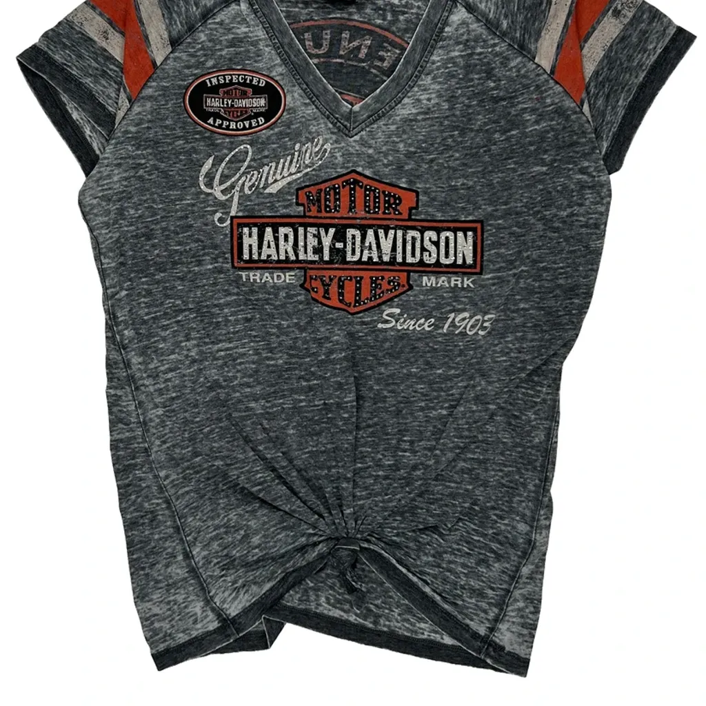 Harley Davidson Graphic T-Shirt - XL Grey Cotton - Image 4