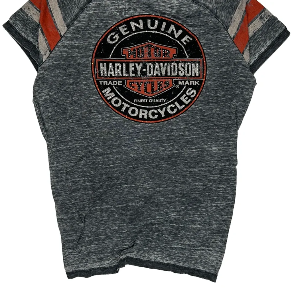 Harley Davidson Graphic T-Shirt - XL Grey Cotton - Image 6
