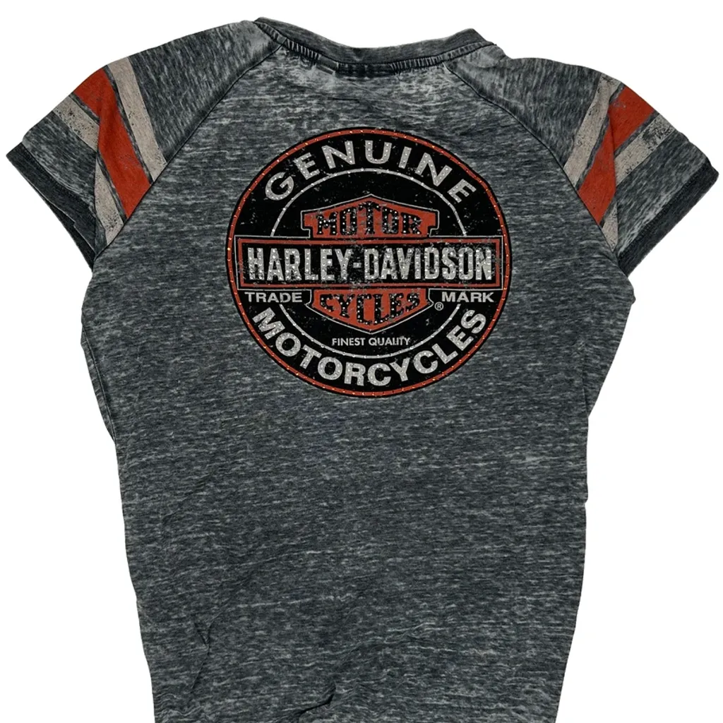Harley Davidson Graphic T-Shirt - XL Grey Cotton - Image 7