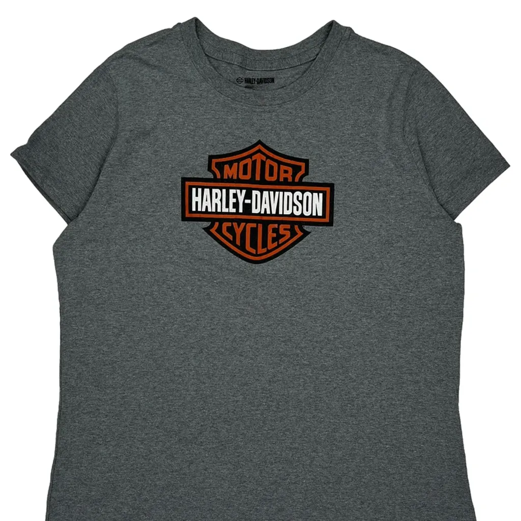 Harley Davidson Graphic T-Shirt - XL Grey Cotton - Image 6
