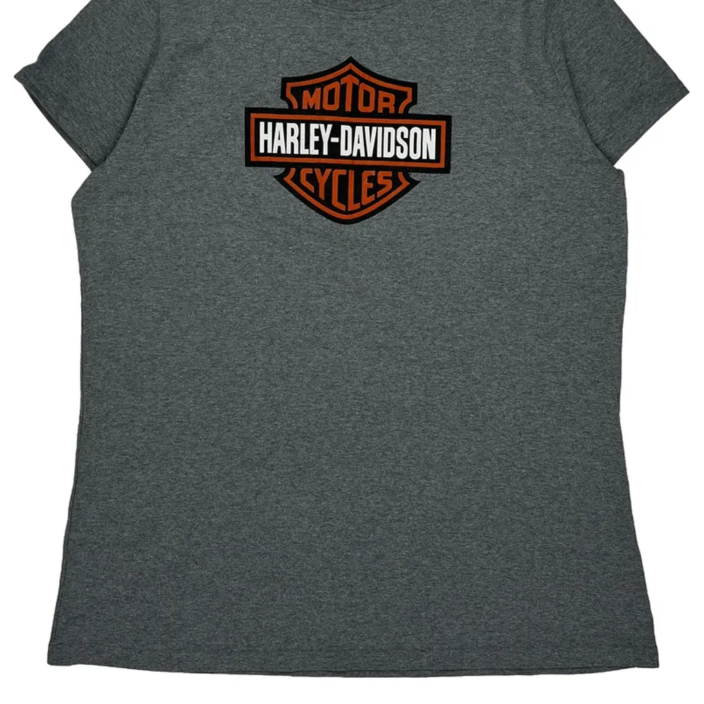 Harley Davidson Graphic T-Shirt - XL Grey Cotton - Image 7