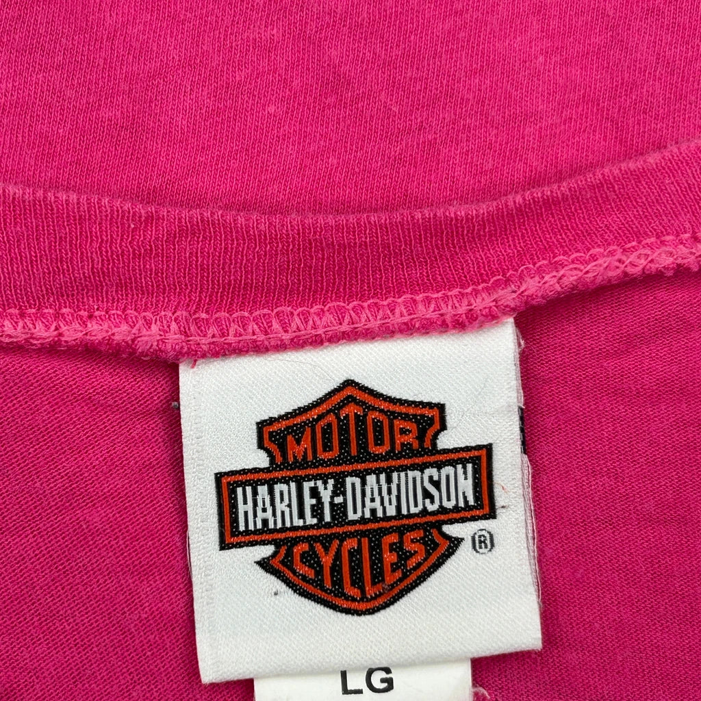 Harley Davidson T-Shirt - Large Pink Cotton - Image 3