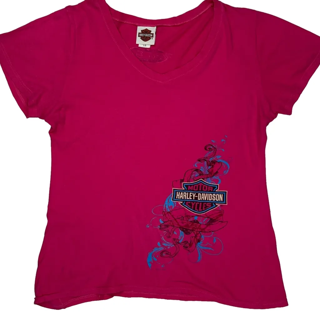 Harley Davidson T-Shirt - Large Pink Cotton - Image 4