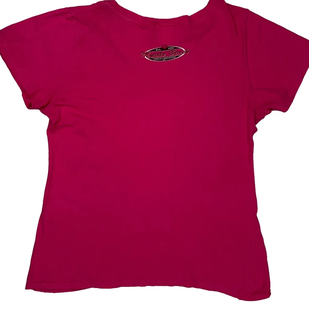 Harley Davidson T-Shirt - Large Pink Cotton - Image 7