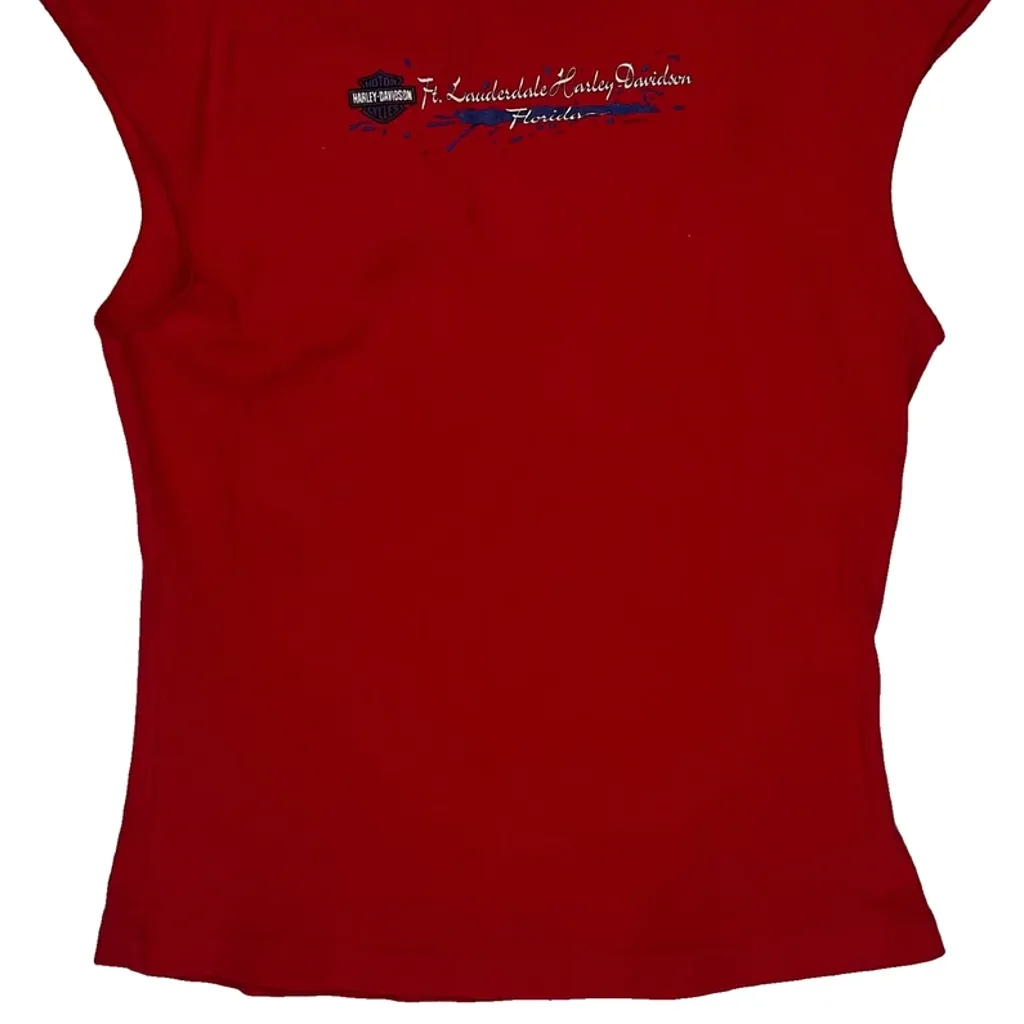 Harley Davidson T-Shirt - Medium Red Cotton - Image 6