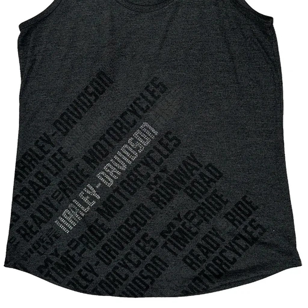 Harley Davidson Tank Top - Medium Gray Cotton - Image 4