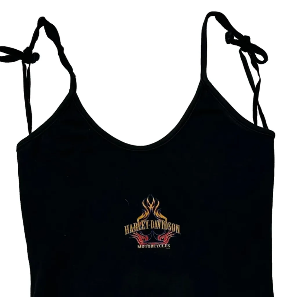 Harley Davidson Graphic Top - Large Black Cotton - Image 5