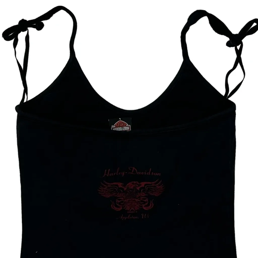 Harley Davidson Graphic Top - Large Black Cotton - Image 6