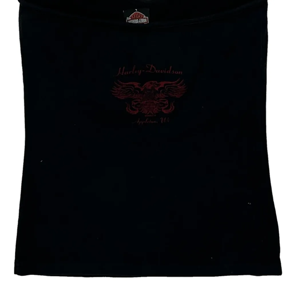 Harley Davidson Graphic Top - Large Black Cotton - Image 7