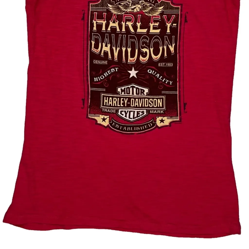 Harley Davidson Graphic Vest - XL Red Cotton - Image 4