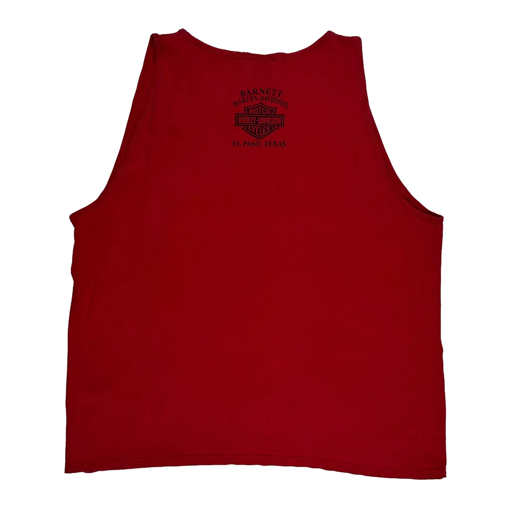 Harley Davidson Graphic Vest - 2XL Red Cotton - Image 2