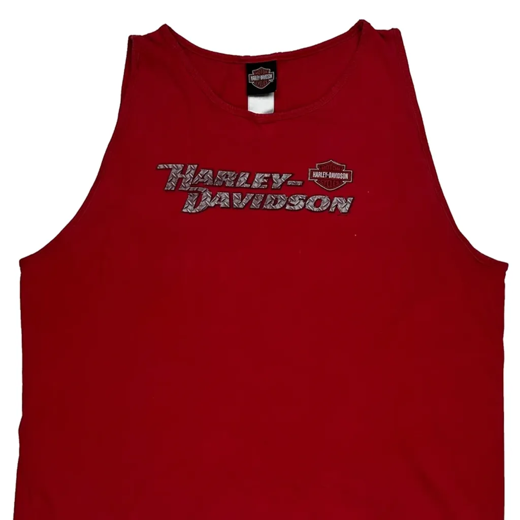 Harley Davidson Graphic Vest - 2XL Red Cotton - Image 5