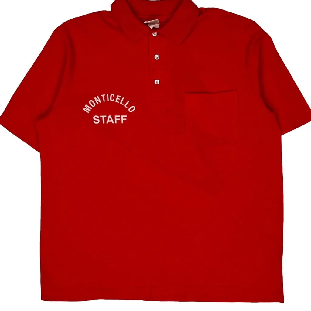 Hartwell Single Stitch Polo Shirt - Large Red Cotton - Image 5