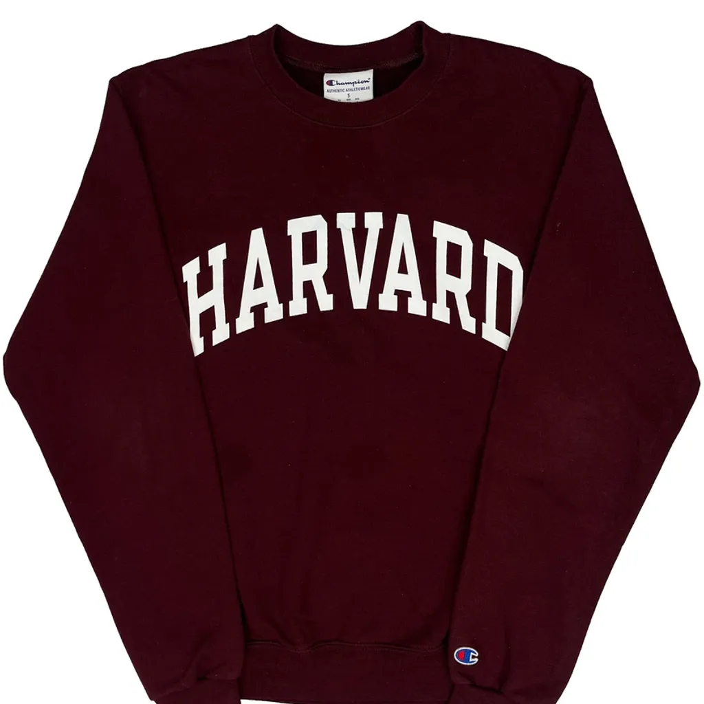 Harvard Champion College Sweatshirt - Small Burgundy Cotton - Image 4