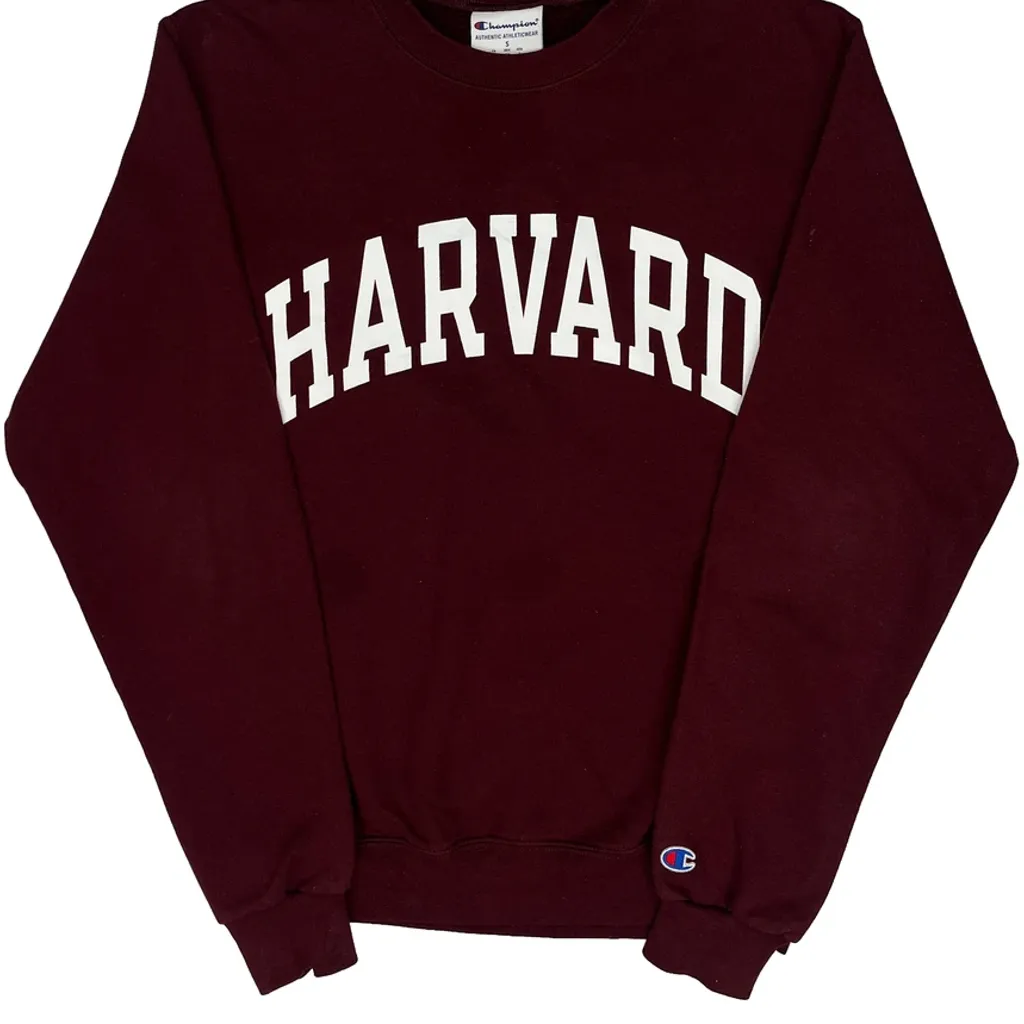 Harvard Champion College Sweatshirt - Small Burgundy Cotton - Image 5