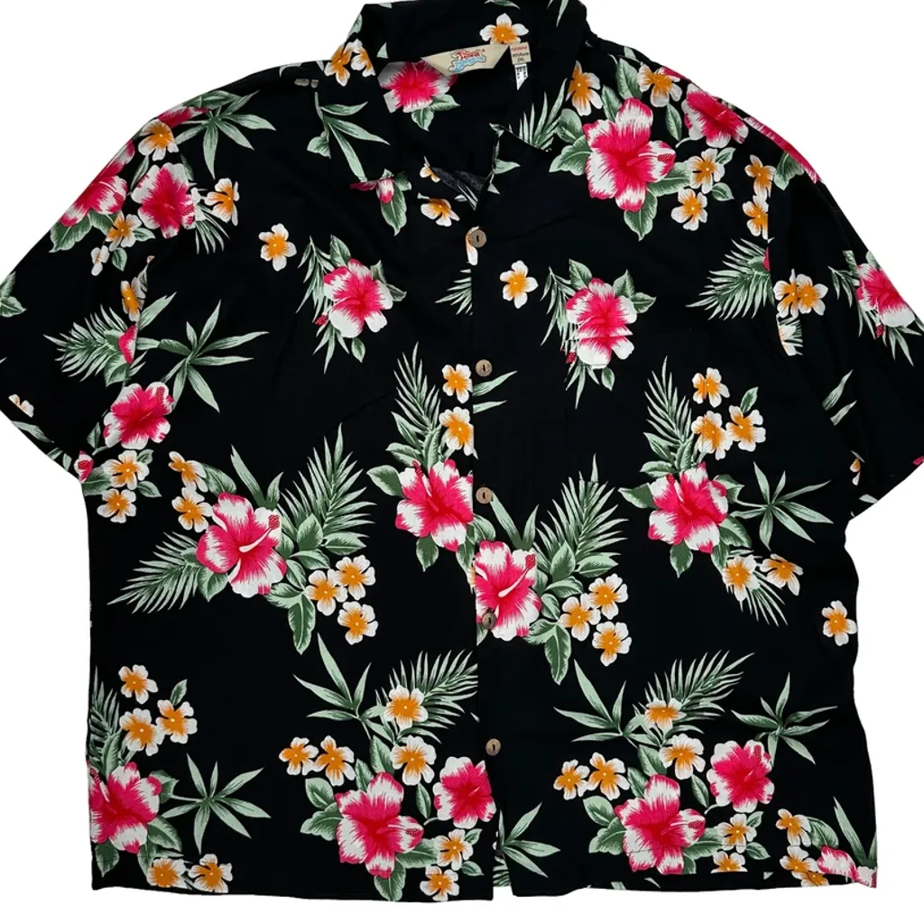 Hawaii Hangover Floral Hawaiian Shirt - 2XL Black Viscose - Image 4