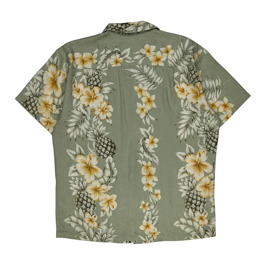 Hawaiian Reserve Floral Hawaiian Shirt - Small Green Viscose - Image 2