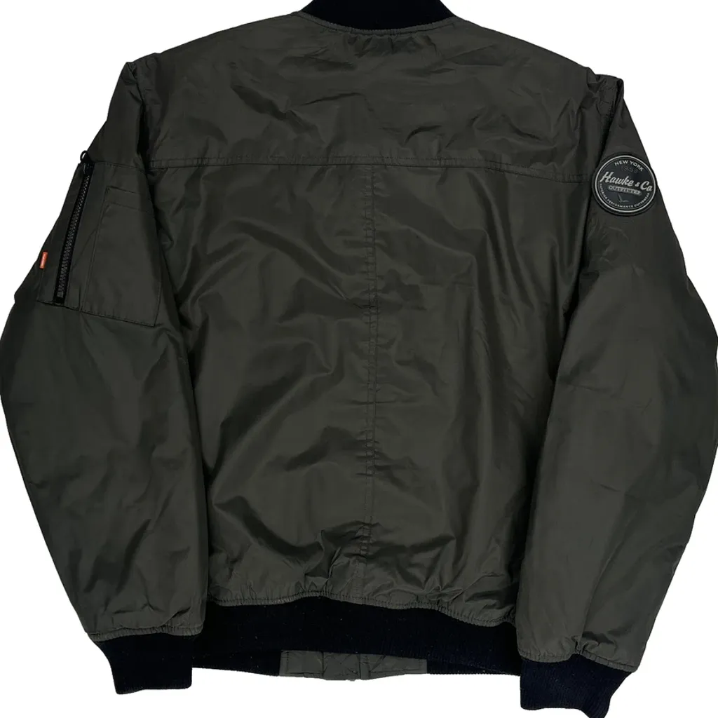 Hawk & Co Ma1 Bomber Jacket - Large Grey Polyester - Image 7