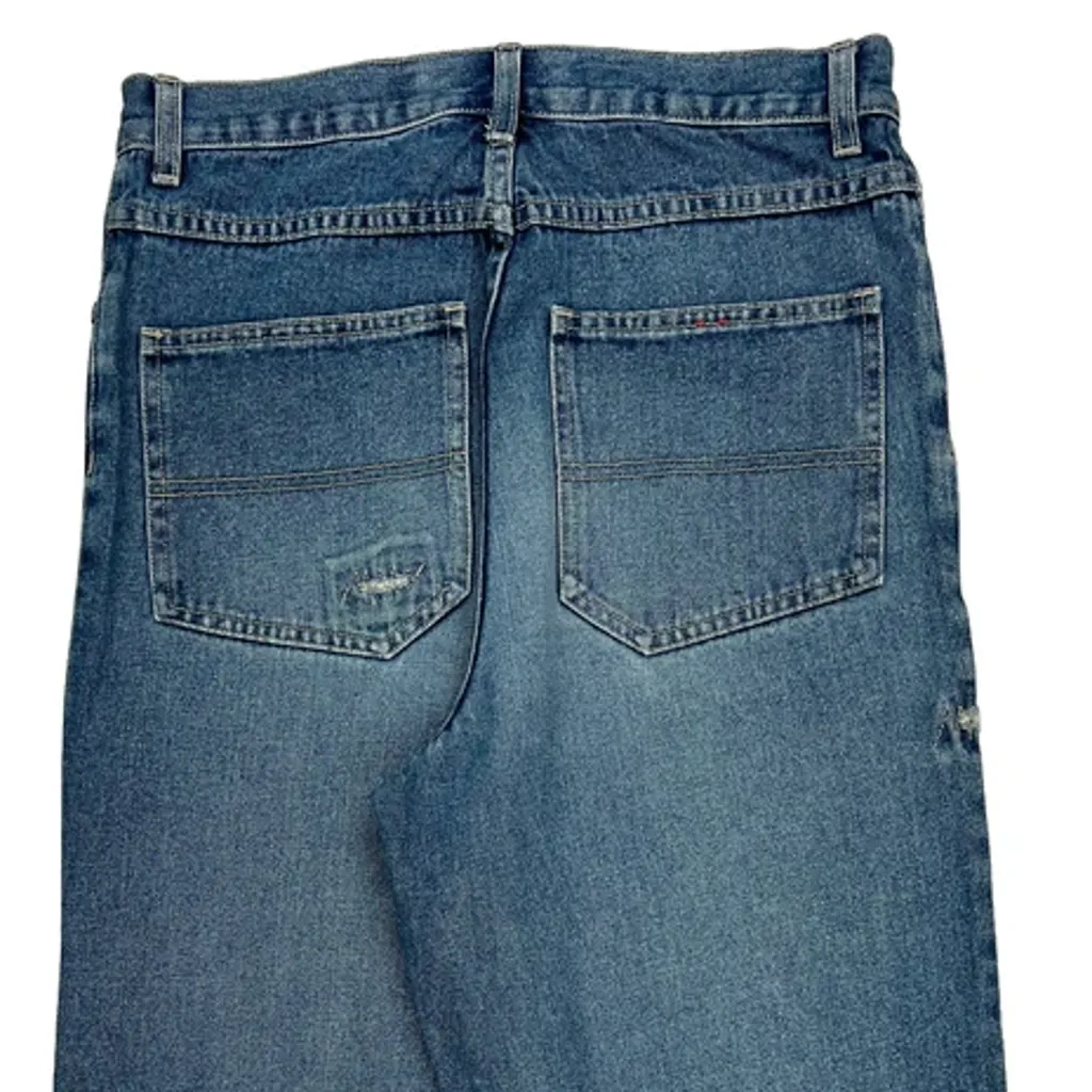 Hawk Wide Leg Jeans - 30W 31L Blue Denim - Image 8