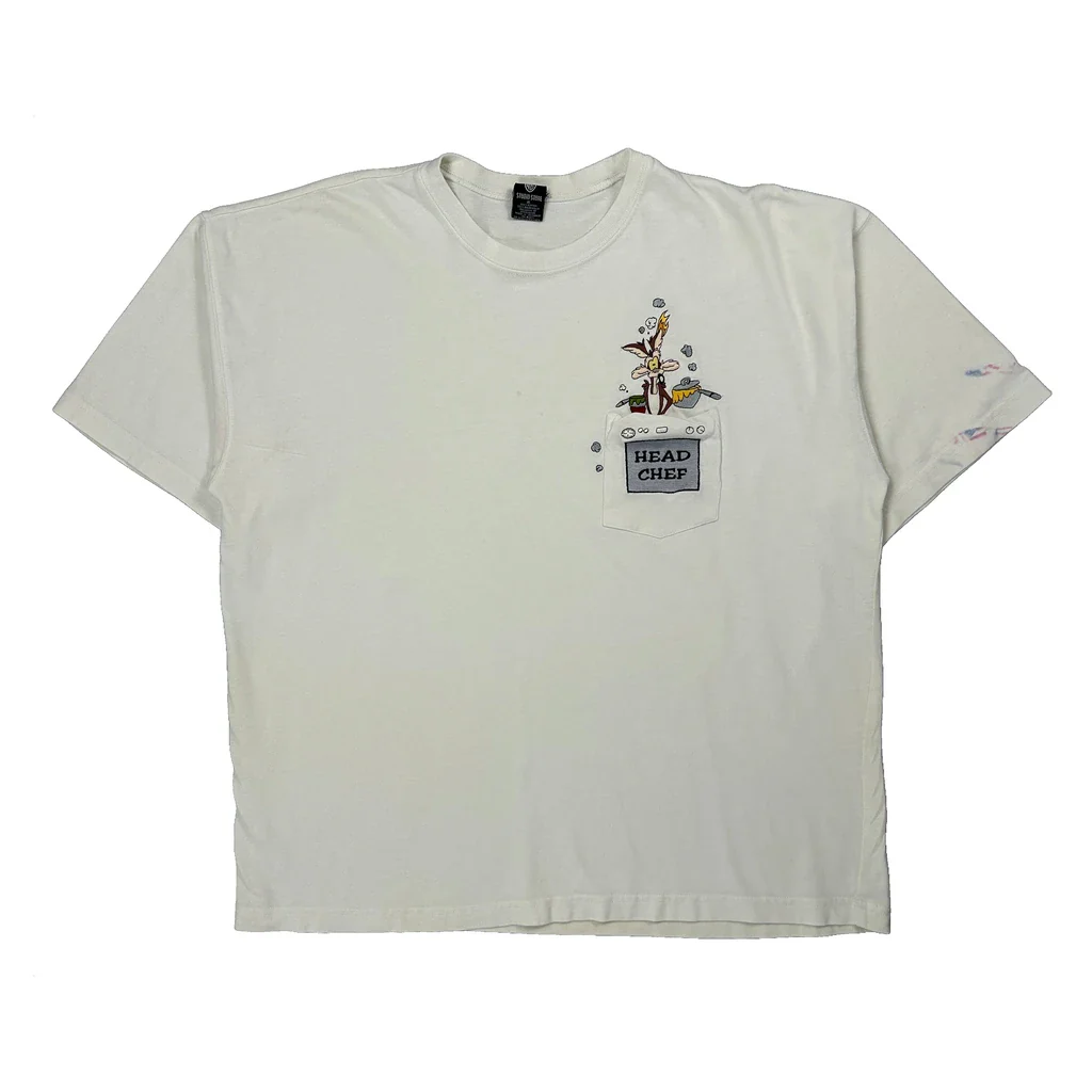 Head Chef Warner Bros Cartoon T-Shirt - XL White Cotton