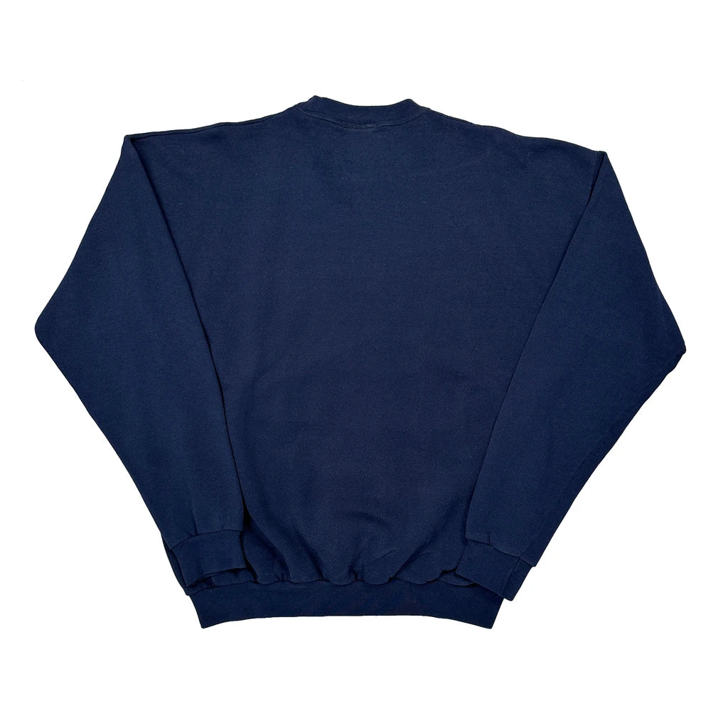 Heart-Shaped Floral Embroidery Artisans Floral Sweatshirt - XL Navy Cotton - Image 2