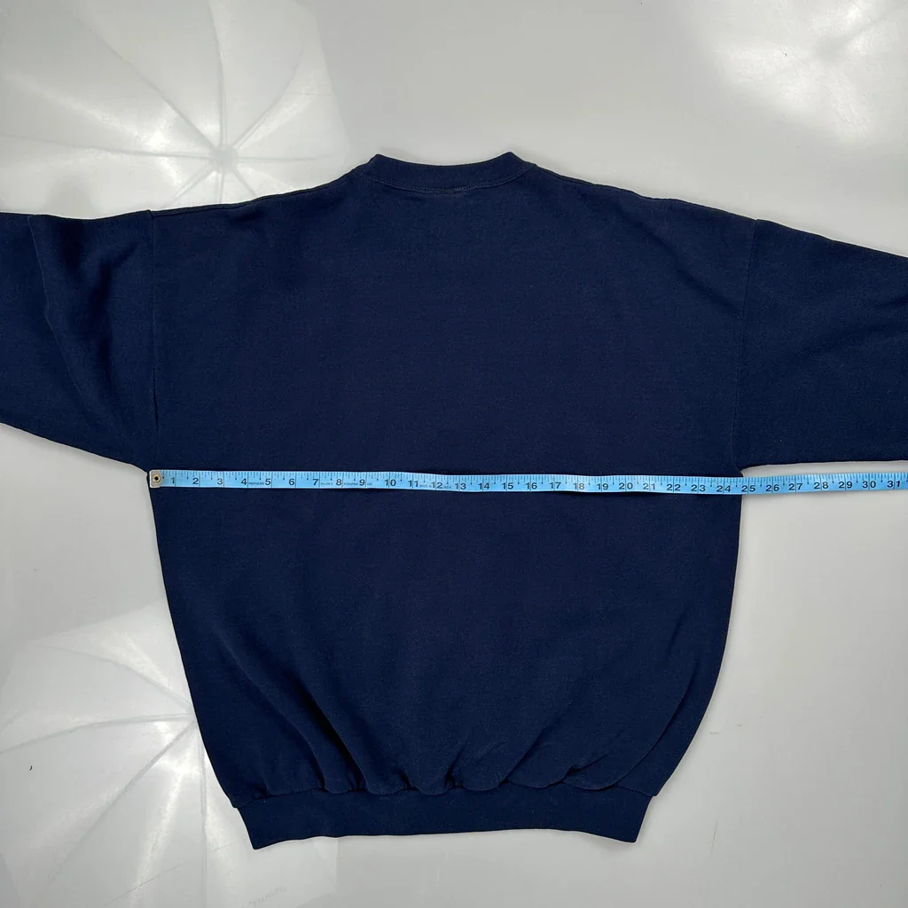 Heart-Shaped Floral Embroidery Artisans Floral Sweatshirt - XL Navy Cotton - Image 3