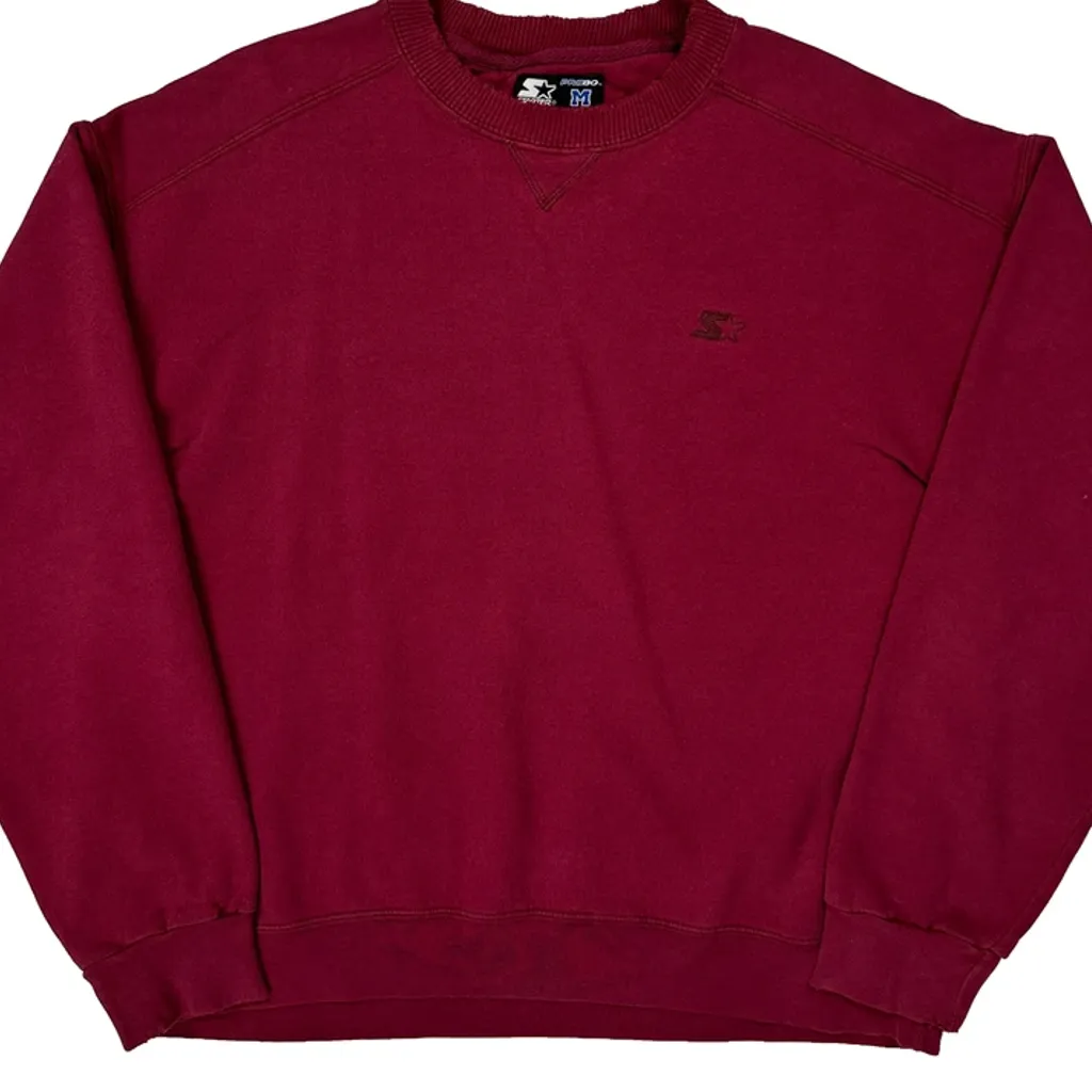 Heavyweight Starter Sweatshirt - Medium Burgundy Cotton - Image 4