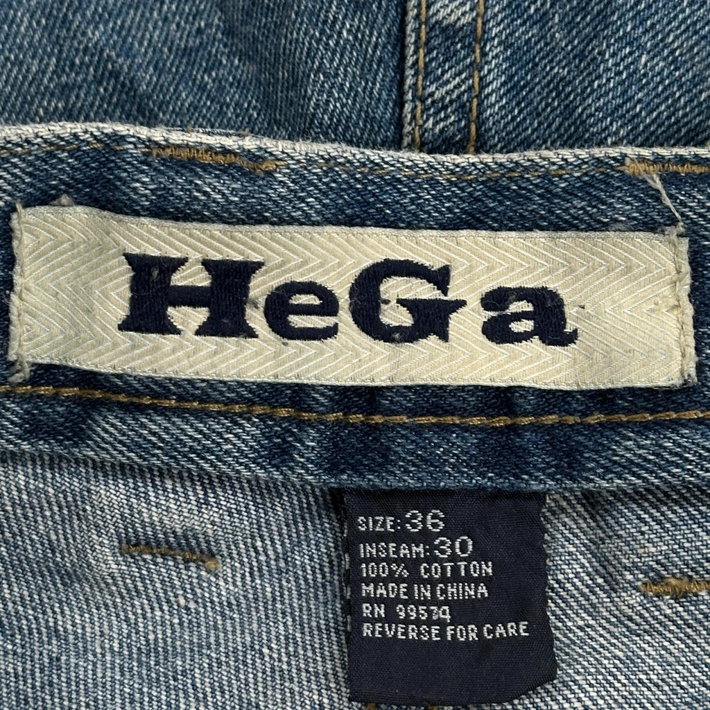 Hega Denim Shorts - 33W 10L Blue Cotton - Image 6