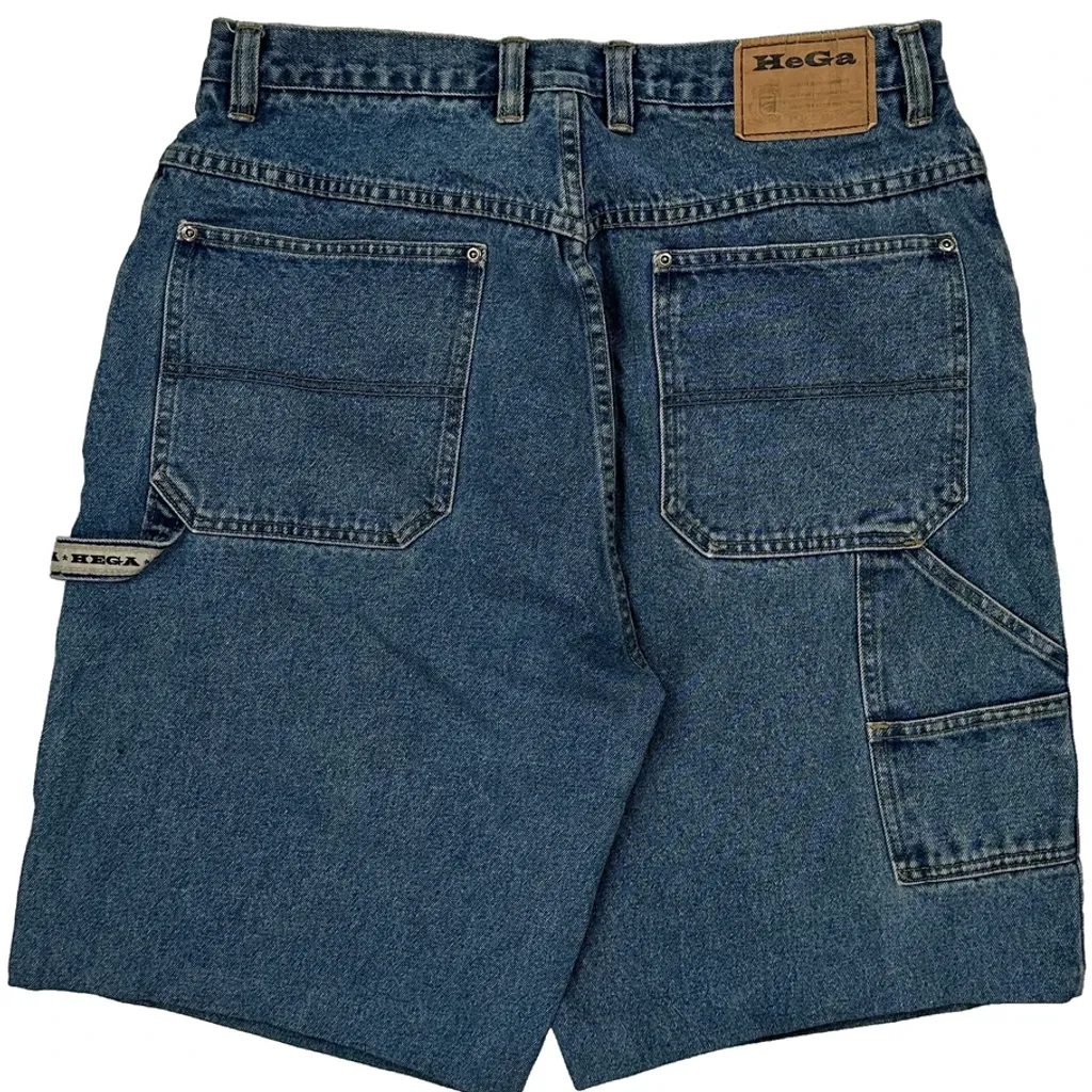 Hega Denim Shorts - 33W 10L Blue Cotton - Image 8