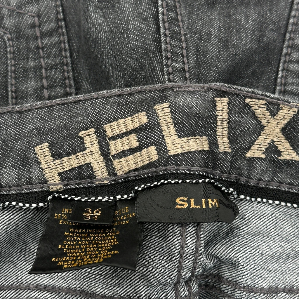 Helix Slim Jeans - 36W 34L Grey Cotton Blend - Image 7
