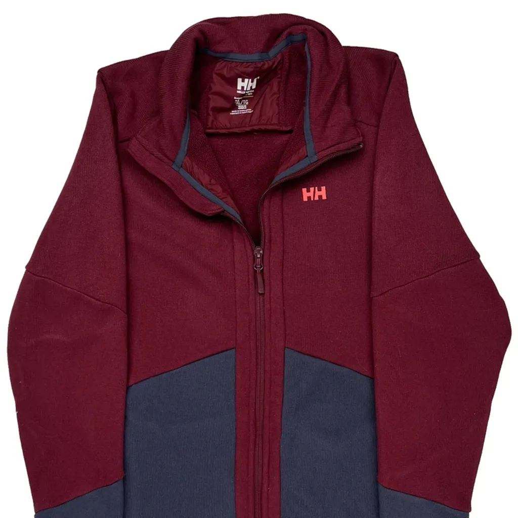 Helly Hansen Fleece Jacket - XL Burgundy Polyester - Image 4
