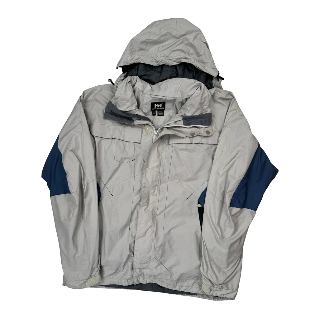 Helly Hansen Waterproof Ski Jacket - XL Grey Polyester