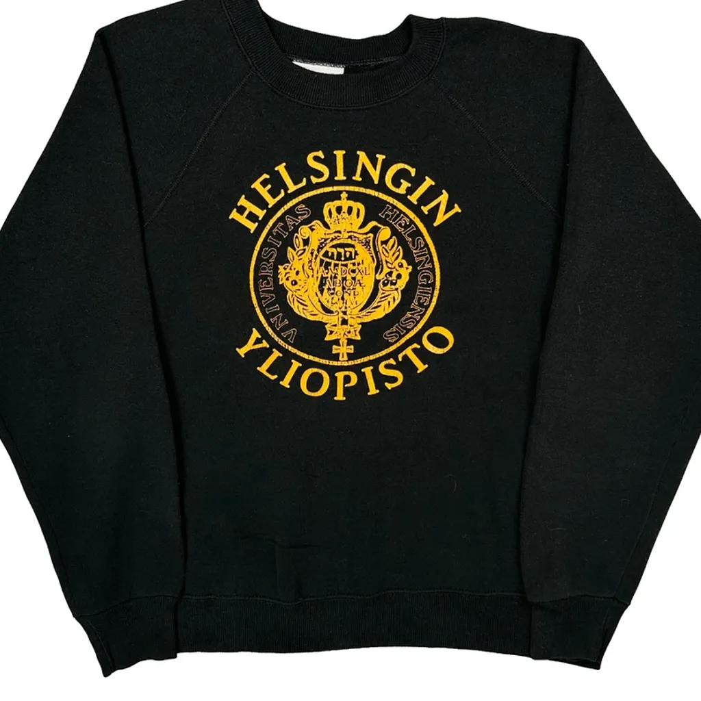 Helsingin Yliopisto Bassett Walker College Sweatshirt - XL Black Cotton - Image 4